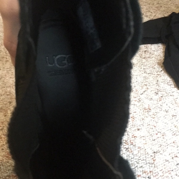 UGG Black Suede High Heel Pull-on Boots - Picture 9 of 16